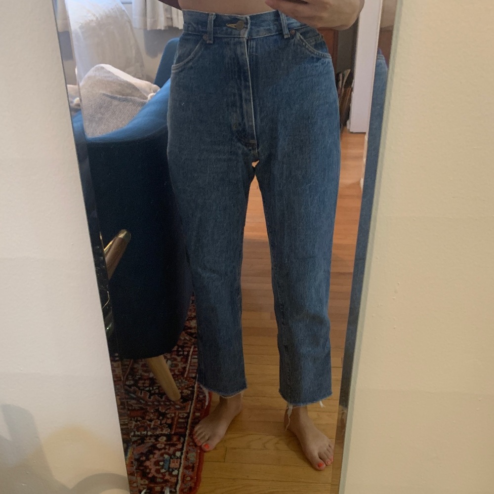Lee size 27 vintage 1990s super high waisted jeans